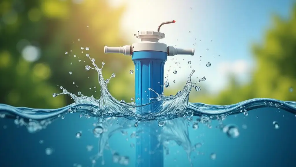 Wasserfilter im Einsatz